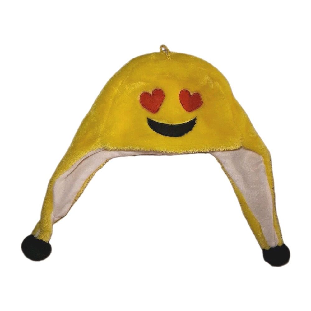 Emoji 2 Sided : Loving Eyes Heart Eyes /funny Tongue Out Winter Hat